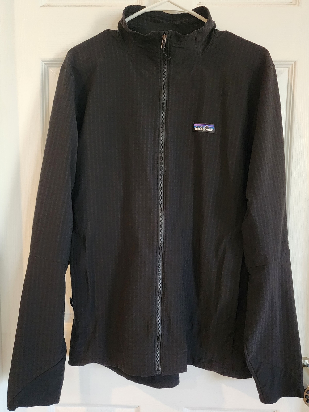Patagonia Jacket Mens Large Black R1 TechFace Full Zip Softshell Outdoor